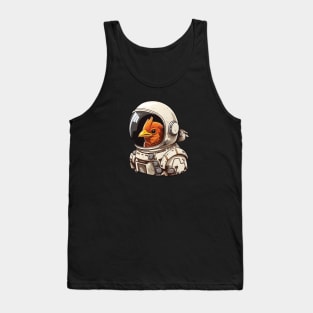 Space Helmet Chicken - Galaxy Invader Tank Top